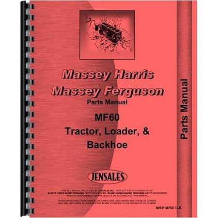Fits Massey Ferguson 60 Tractor Loader Backhoe Parts Manual